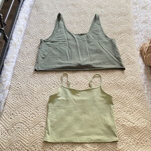 American Eagle/Offline Bundle of Two Green Tank tops — Women’s S